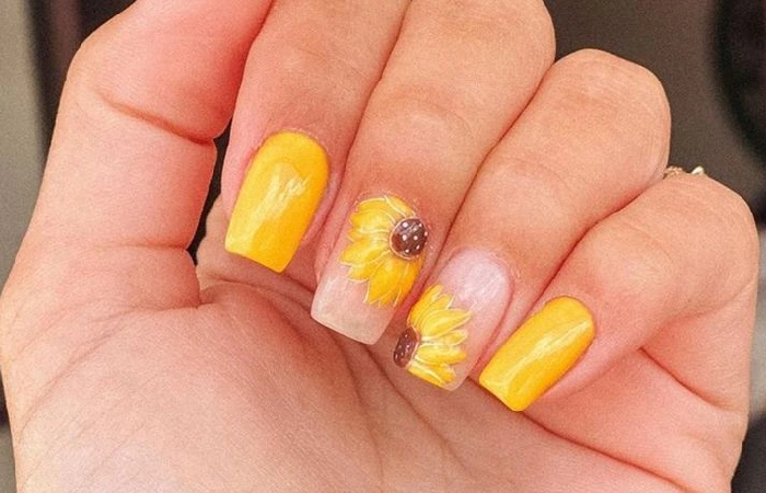 Sunflower Nails For Summer