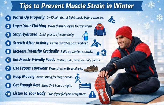 Tips to Prevent Muscle Strain in Winter