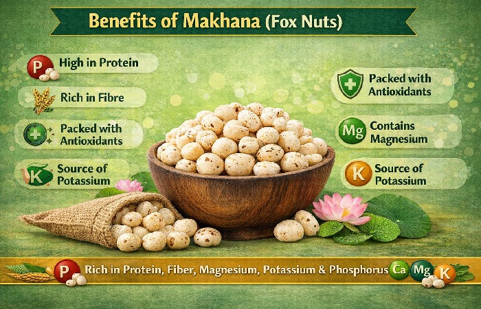 Benefits of Makhana (Fox Nuts / Lotus Seeds)