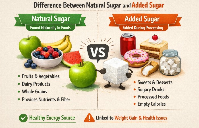 Difference Between Natural Sugar and Added Sugar