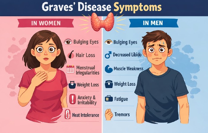 Graves’ Disease Symptoms in Women and Man
