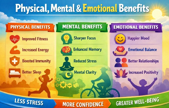 physical, mental, and emotional health benefits
