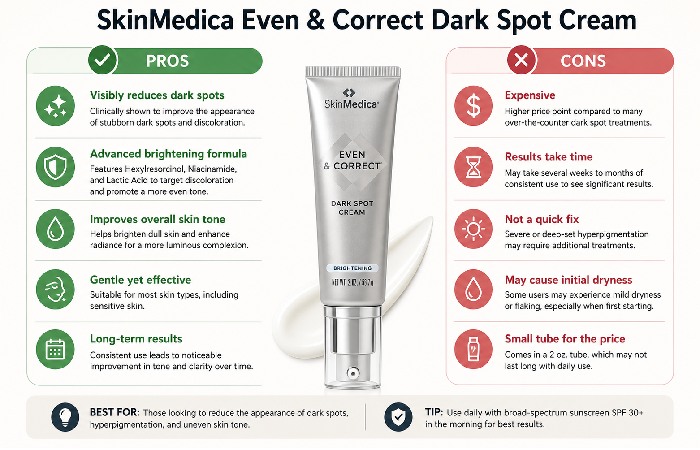 Pros and Cons of Skin Medica Even & Correct Dark Spot Cream